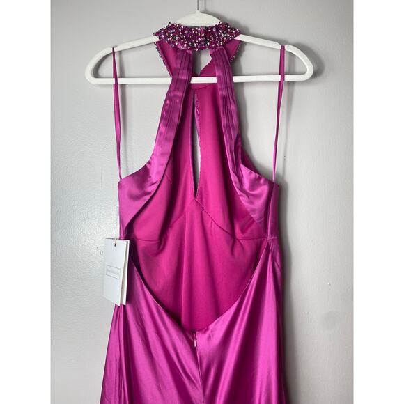 NWT MAC DUGGAL DRESS 10 GOWN PINK SATIN BRIDESMAID EVENING FORMAL WEDDING GUEST - Picture 9 of 16